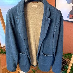 KAPITAL jersey sport coat blazer cotton indigo dyed made in Japan navy unlined